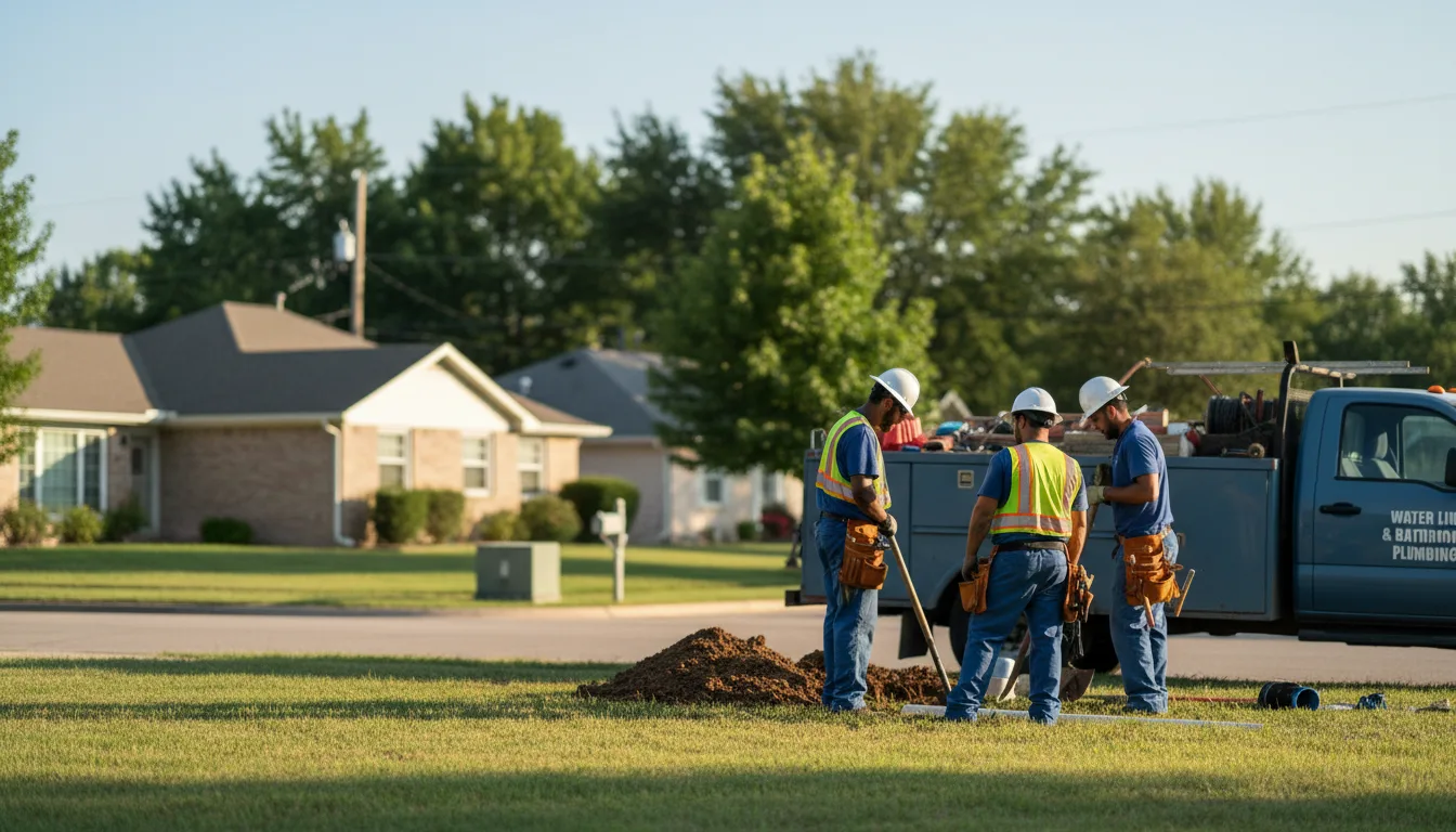 Residential water line and bathroom plumbing service in Mount Gilead, OH